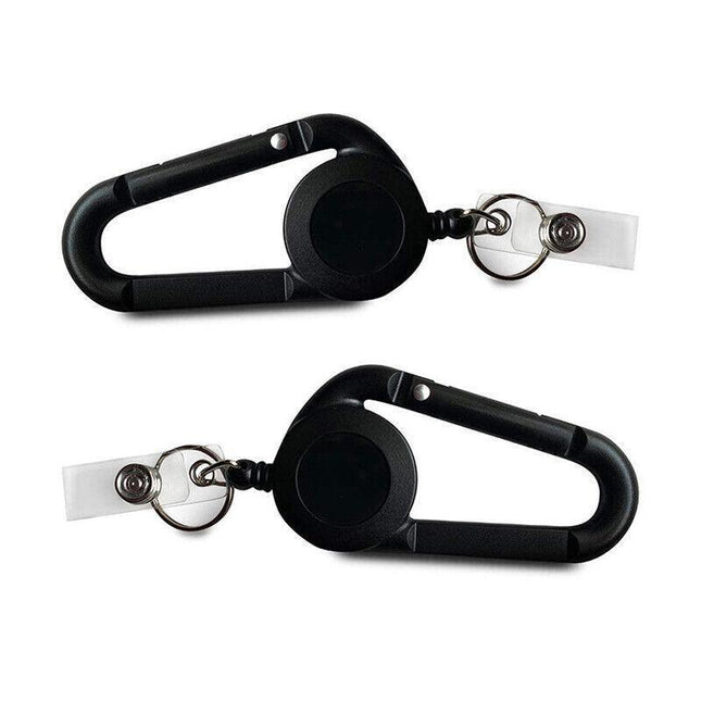 2PCS Retractable Badge Holder Security ID Pull Key Tag Clip Doctor Card Holders - Aimall