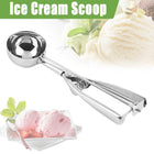 Stainless Steel Icecream Ice Cream Scoop Cookie Dough Mash Spoon Trigger 6cm Dia - Aimall