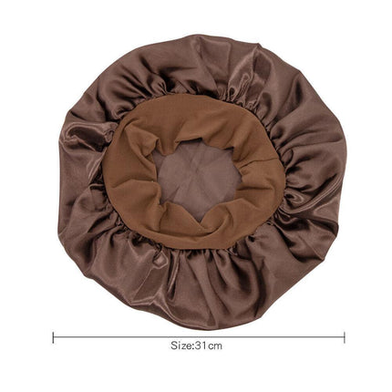 Sleeping Bonnet Hair Wrap Silk Satin Cap Women Elastic Night Soft Hat Headwear - Aimall