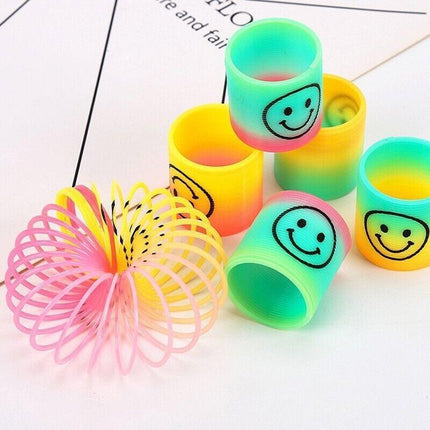 36PCS Mini Plastic Colourful Rainbow Spring Kids Toy Party Favour Bulk 2.8*3.5CM - Aimall