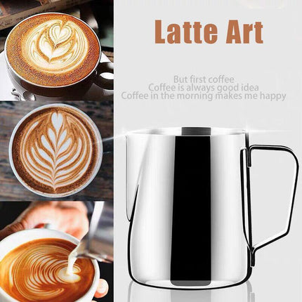 150-1000ML Stainless Steel Milk Coffee Jug Latte Espresso Frothing Scale Pitcher - Aimall