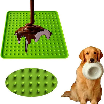 Dog Pet Lick Mat Pad Anti-Anxiety Toy Boredom Buster Treat Slow Feeder AU Stock - Aimall