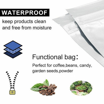 Clear Aluminum Foil Mylar Stand Up Retail Bags Zip Lock Pouches Pouch Packaging - Aimall