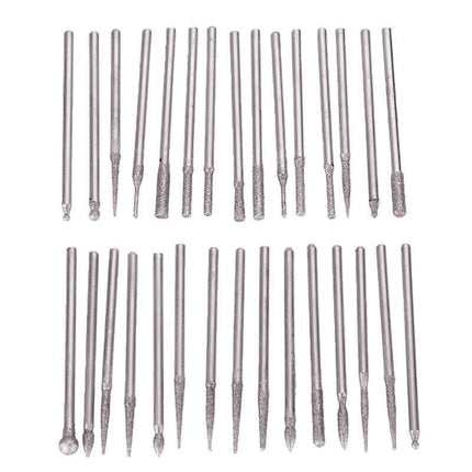 90PCS Diamond Burr Engraving Rotary Tool Drill Bit Kit Burrs DREMEL AU 90 pc 3mm - Aimall