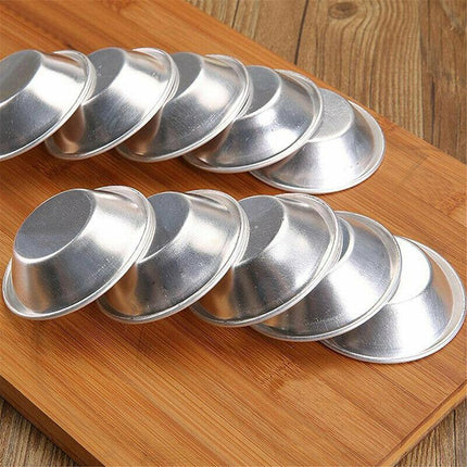 20PCS Egg Tart Mold Aluminum Hot Baking Tools Cupcake Cookie Cake Pudding Mould - Aimall