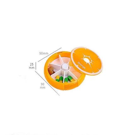 Weekly 7 Day Pill Organiser Case Box Tablet Medicine Dispenser Holder Case Round - Aimall