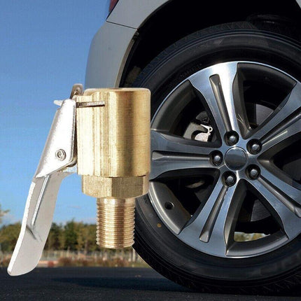 2PCS 8MM Car Tyre Wheel Tire Air Chuck Inflator Pump Valve Clip Connector Adapte - Aimall