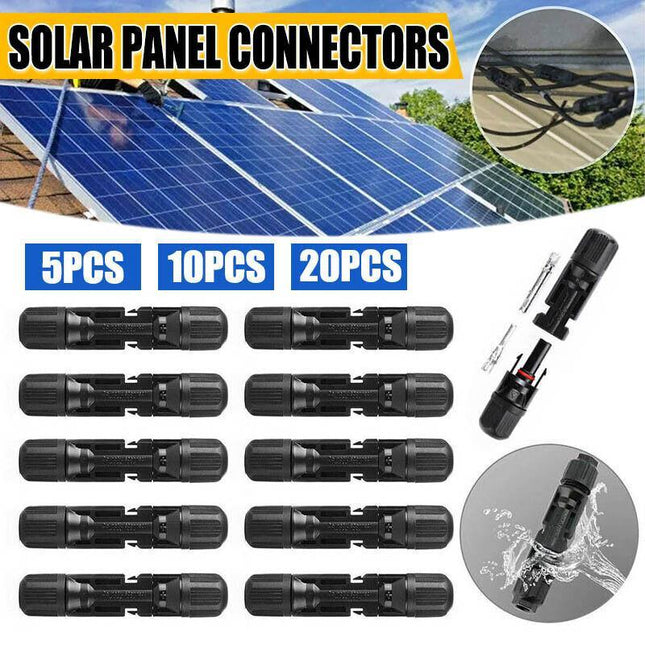 5-20 Pairs For Solar Panel Connectors IP67 30A Line Plug Socket Male & Female AU - Aimall