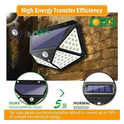 100 LED Motion Solar Light Sensor Wall Lights Outdoor Security Safety Home Lamp - Aimall