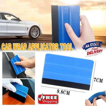 Felt Edge Squeegee For Decals Sticker Vinyl Sheet Car Wrap Applicator Tool Blue - Aimall