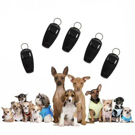 Dog Training Whistle Clicker Combo to Stop Pet Barking Obedience Train Skills AU - Aimall