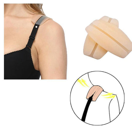 Silicone Non-slip Shoulder Pads Bra Strap Cushions Holder Underwear Pain Relief - Aimall