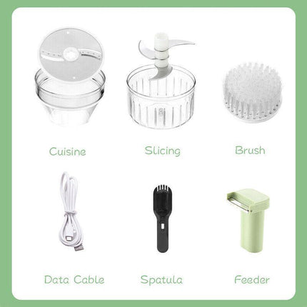 4 in 1 Mini Handheld Electric Vegetable Cutter Wireless Food Chopper Grinder AU - Aimall