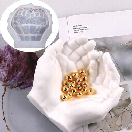 Hand Shape Silicone Ashtray Resin Mold Holder Tray Mould Casting Epoxy Crafts AU - Aimall