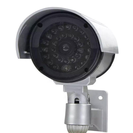 2PCS Solar Power Dummy Fake Security CCTV Camera LED Light Surveillance Outdoor - Aimall