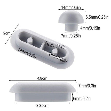 6PCS Toilet Seat Buffers Bumpers Replacement Pads Grey Stop Bumper Accessories - Aimall