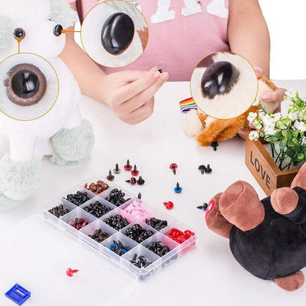 752PCS Safety Eyes and Noses with Washers Colorful Plastic Safety Eyes and Noses - Aimall