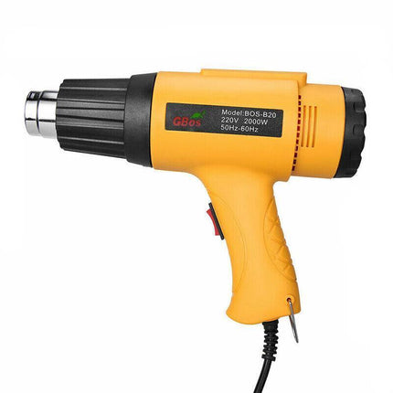 2000W Electric Heat Gun Hot Air Adjustable Temperature w/4 Nozzles Heating Tool - Aimall