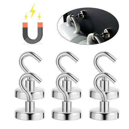 12x Strong Rare Earth Neodymium N38 Magnetic Hanger Holder Magnet Hooks AU 2.0kg - Aimall