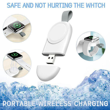 For Apple Watch Series 6/5/4/3/2/1 Portable USB Wireless Charger Keychain DF AU - Aimall