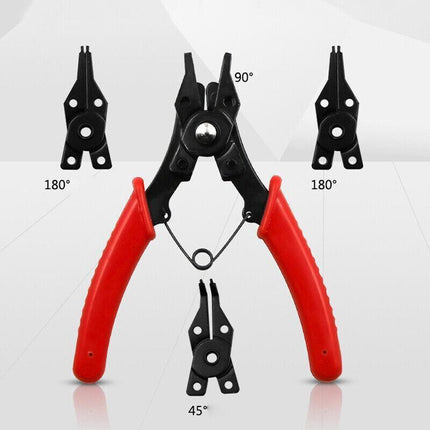 4In1 Circlip Plier Set Combination Snap Ring Plier Retaining Clip Plier AU Stock - Aimall