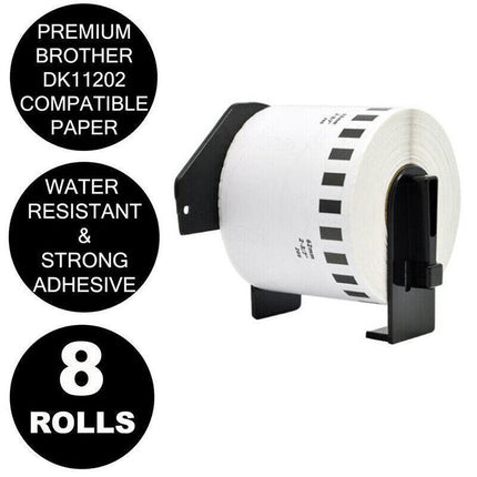 8 Rolls Compatible Brother DK-11202 White Label for QL-570 QL-700 62x100mm PP500 - Aimall