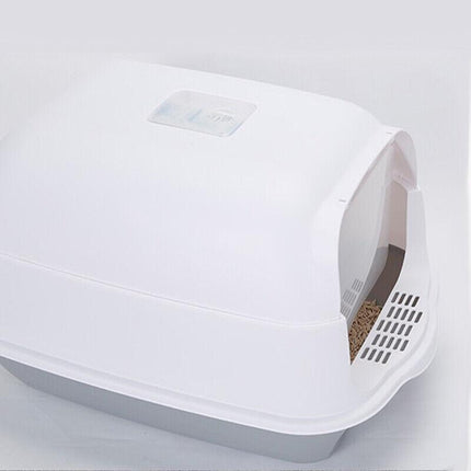 Paws & Claws Cat Litter House Box Toilet Tray Pad Scoop Door Durable Pet Kitten - Aimall