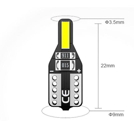 10PCS Canbus T10 LED 7020 SMD White Car Side Wedge Light Globe Bulbs 194 168 W5W - Aimall
