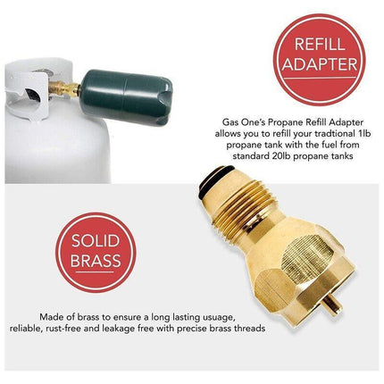 BBQ Propane Gas Refill Adapter 1Lb Cylinder Tank Coupler Heater Bottle Tool AU - Aimall