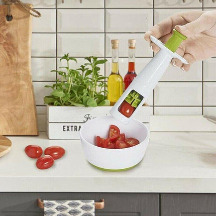 Grape Cherry Slicer Cutter Tool Auxiliary Baby Kitchen Food Vegetable Fruit AU - Aimall