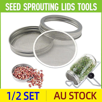 Metal Mesh Screen Sprouting Strainer Lid Filter Cover For Wide Mouth Mason Jar - Aimall
