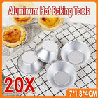 20PCS Egg Tart Mold Aluminum Hot Baking Tools Cupcake Cookie Cake Pudding Mould - Aimall