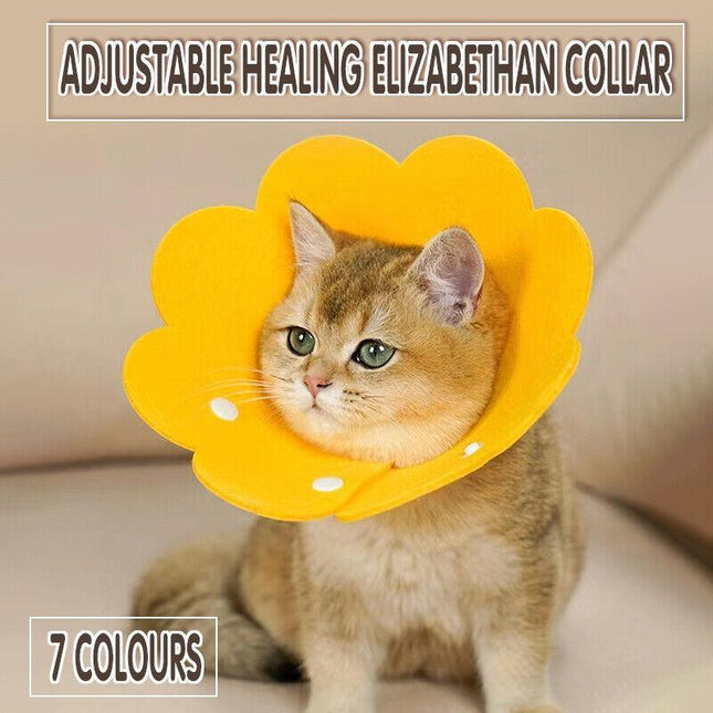 Pet Dog Cat Adjustable Soft Healing Elizabethan Collar Cone Medical Protective - Aimall