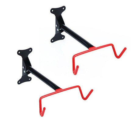 2x Large Premium Bike Bicycle Hanger Hook Wall Mounted Garage Storage Rack Mount - Aimall