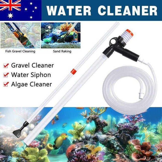 Pump Gravel Water Cleaning Kit Vacuum Cleaner Aquarium Fish Tank Siphon - Aimall
