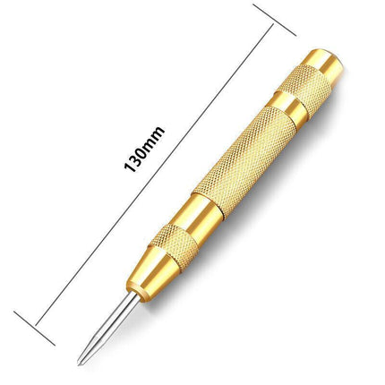 125MM Heavy Duty Automatic Centre Punch Brass Bodied Spring Loaded Auto Punch AU - Aimall