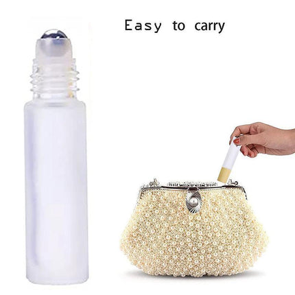 5X10ml Glass Bottle Roller Rollerball Perfume Frosted Essential Oil Roll On Ball - Aimall