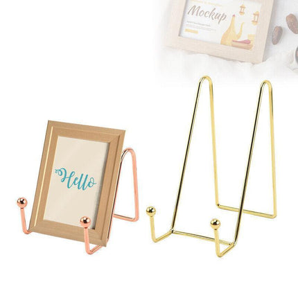 Iron Display Stand Dish Rack-Plate Bowl Picture Frame Photo Book Pedestal Holder - Aimall