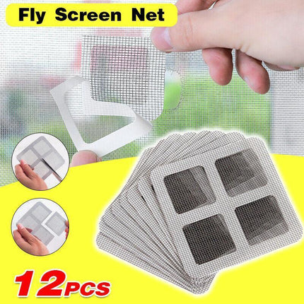 12x Fly Screen Net Repair Tape Patch Adhesive Door Curtain For Mending Holes Set - Aimall