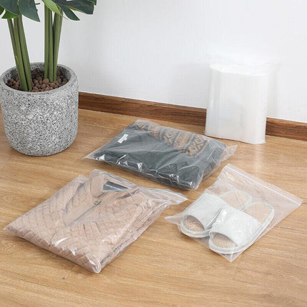 100/200/300/500PCS 10C Bulk Resealable Zip Bags PE Clear Plastic Bag Zipper AU - Aimall