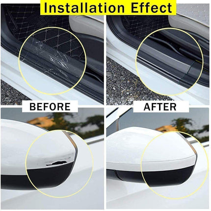 Car Door Sill Protector Edge Sticker Carbon Fiber Rubber DIY Guard Bumper Strip - Aimall