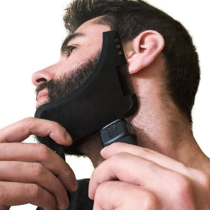 Beard Styling Shaping Template Comb Tool Symmetry Trimming Shaper Stencil - Aimall