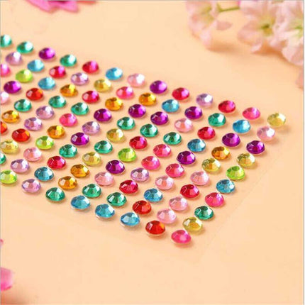 [504pcs] 6mm Acrylic Rhinestone Gems Self Adhesive Sticker Crystals Craft Decal - Aimall