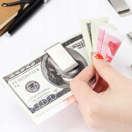 2PCS Money Clip Cash Note Business Card Holder Stainless Steel Mens Wallet Metal - Aimall