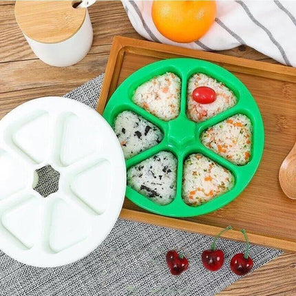 6 Holes Sushi Mold Onigiri Rice Ball Bento Press Maker Mold Kitchen Accessories - Aimall
