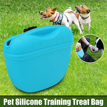 Pet Silicone Training Treat Bag Pouch with Clip Waist Pack Feed Feed Dog AU - Aimall