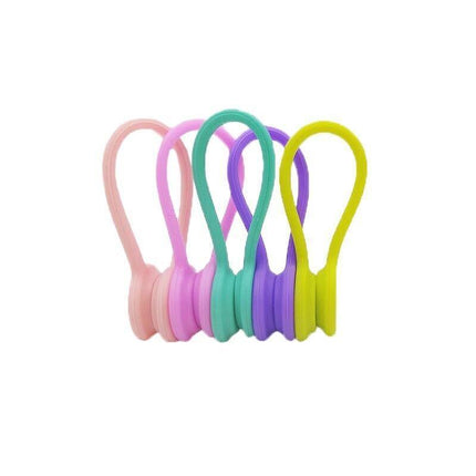 10Pcs Magnetic Tie Cable Organiser Headphone Earphone Cord Winder Holder Clip AU - Aimall