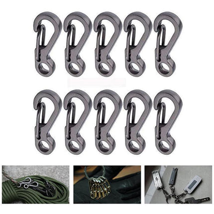 10/20x Mini Carabiner Alloy Key Buckle Keychain Snap Spring Clip Hook Tool DIY - Aimall