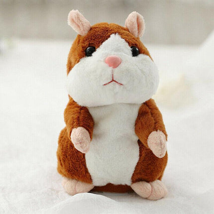 Talking Hamster Chat Mimicry Pet Record hamster Doll Xmas Plush Toy Nod Mouse AU - Aimall