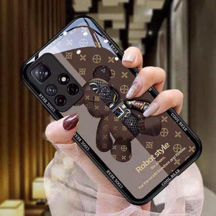 For iPhone 13 Pro Max 12 11XS XR Luxury Cool Bear Shockproof Glass Case Cover AU - Aimall